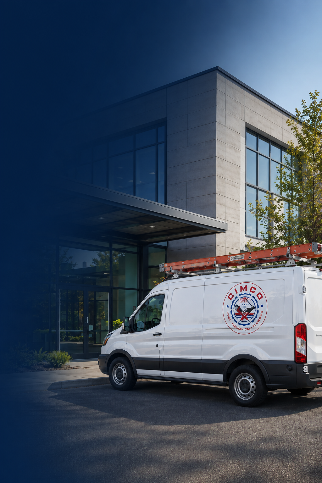CIMCO service van outside a commercial facility.