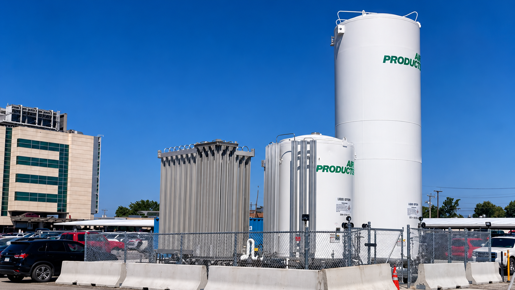 CHH Oxygen Plant Relocation — medical oxygen storage tanks and equipment in Huntington, West Virginia.