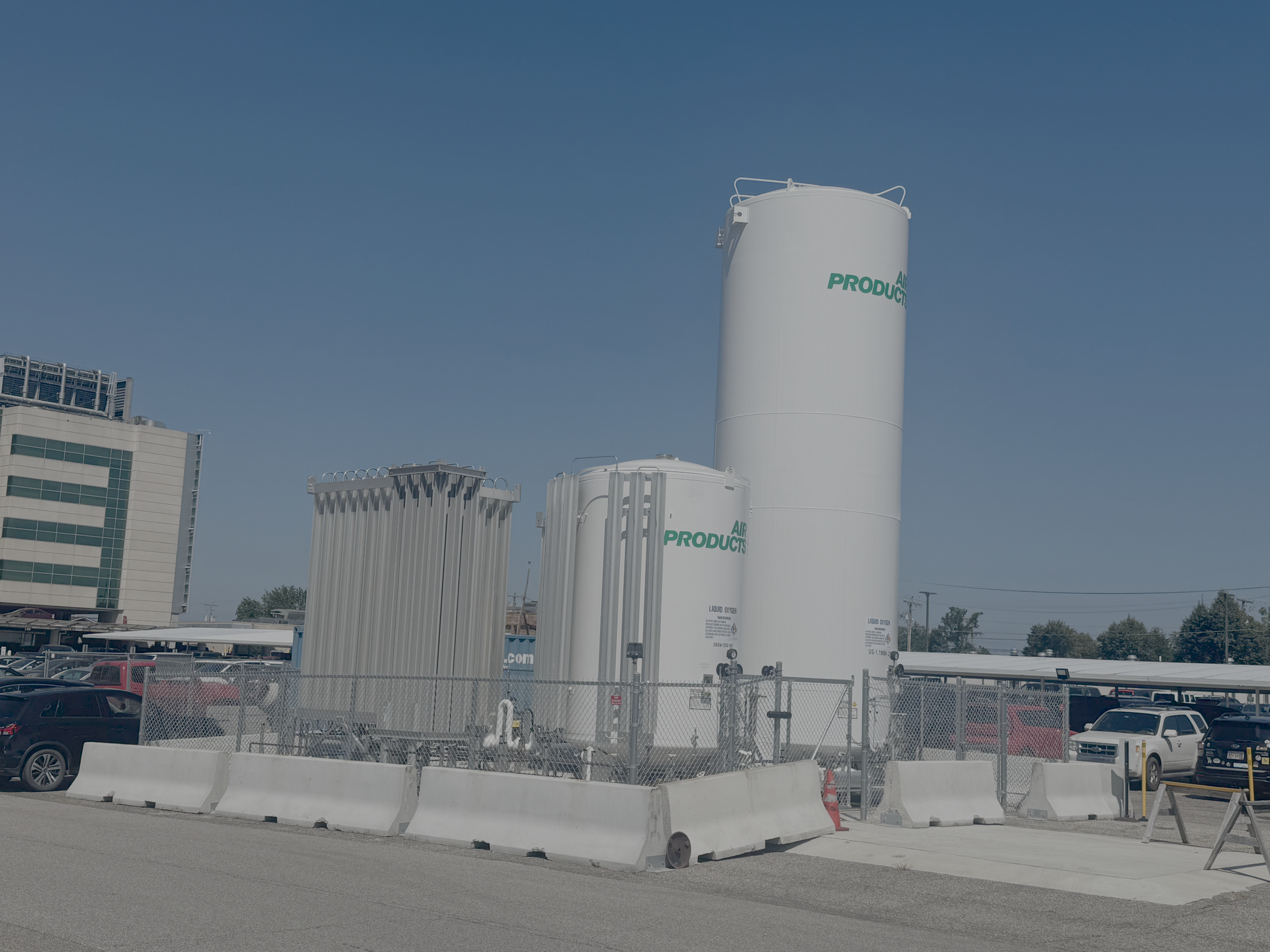 Completed medical oxygen plant infrastructure at Cabell Huntington Hospital in Huntington, West Virginia.
