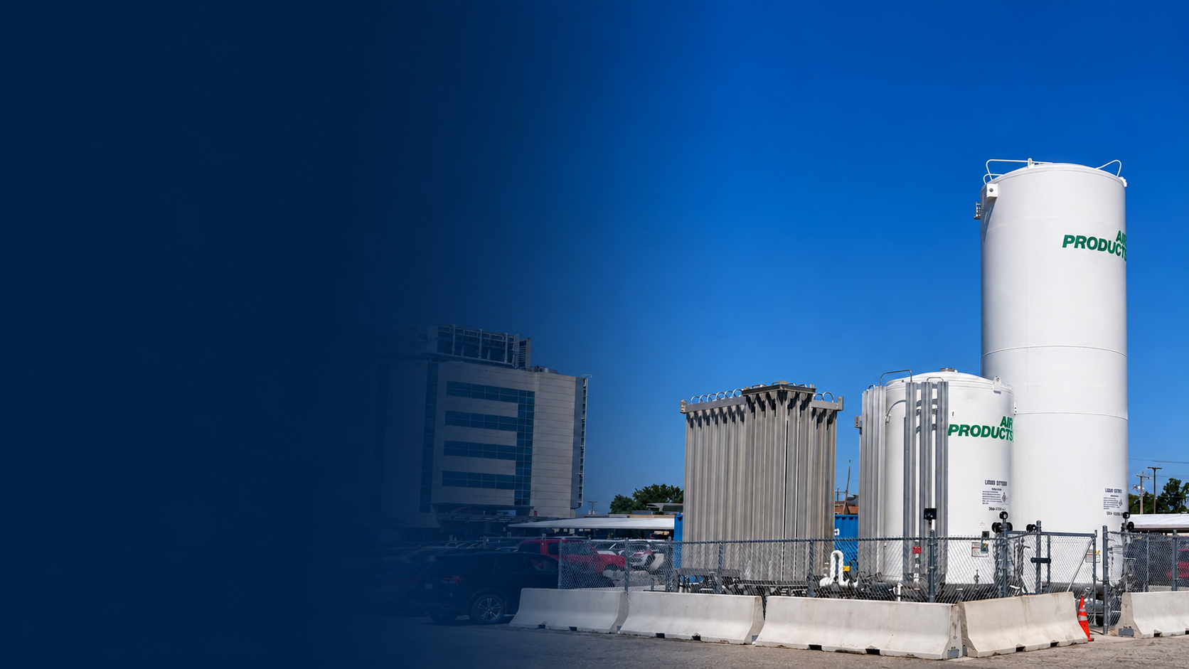 CHH Oxygen Plant Relocation — medical oxygen storage tanks and equipment in Huntington, West Virginia.
