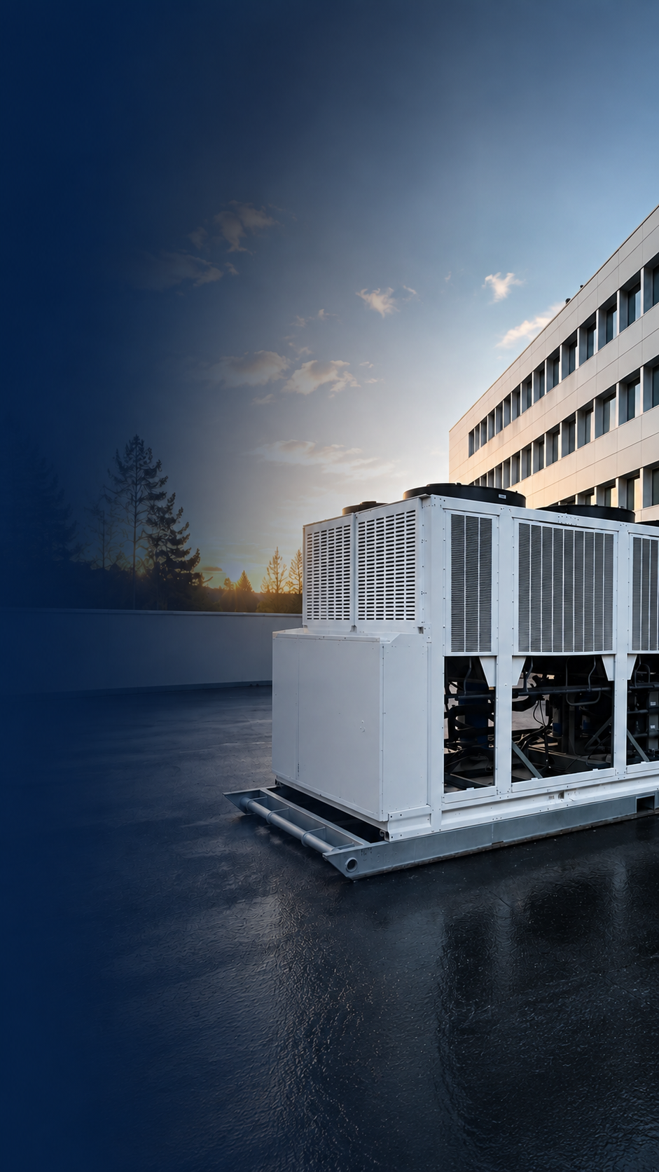 Commercial rooftop HVAC equipment installed at a CIMCO project.
