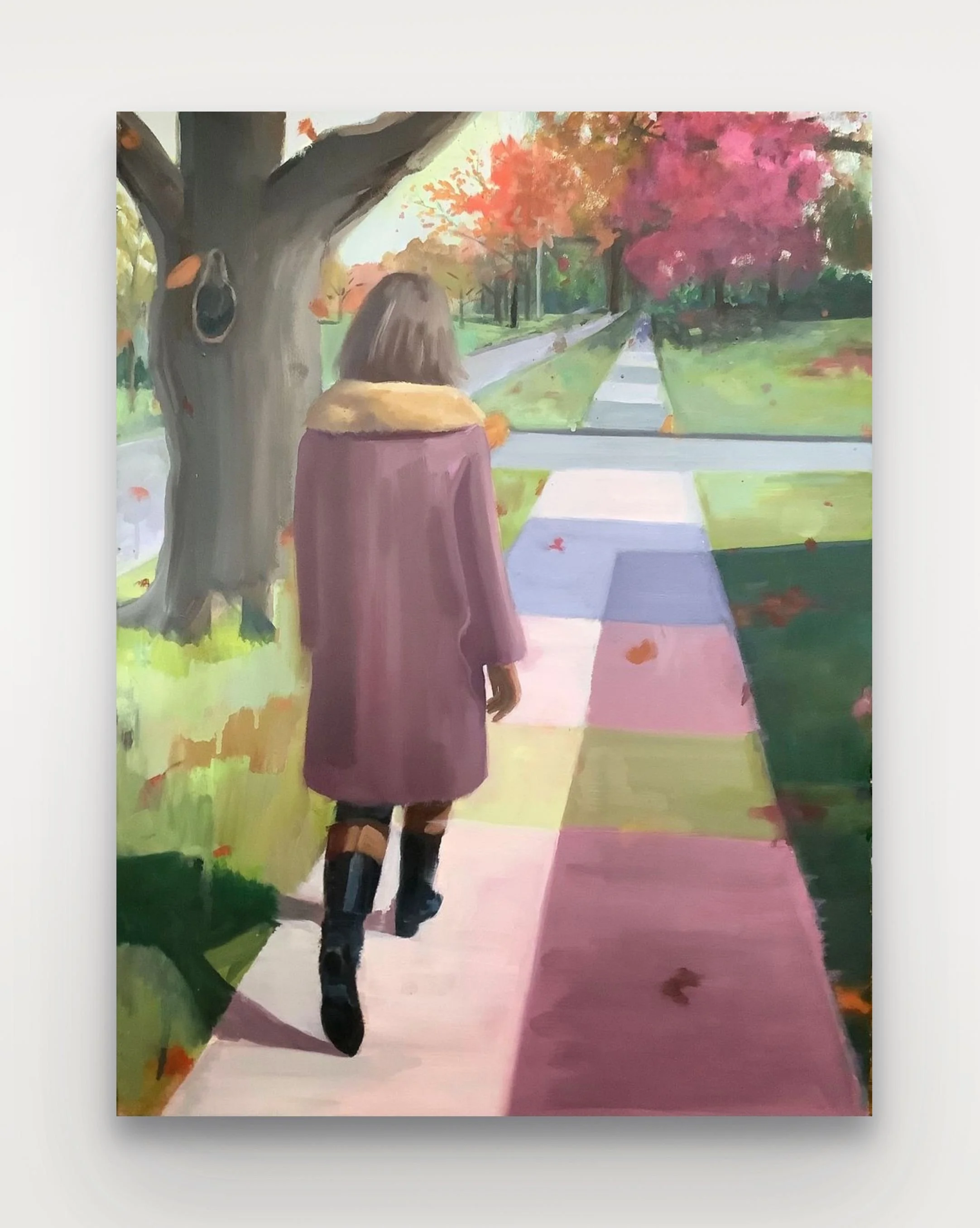 A Walk in the Sun, oil on watercolor paper, 37 x 29 inches, 2025