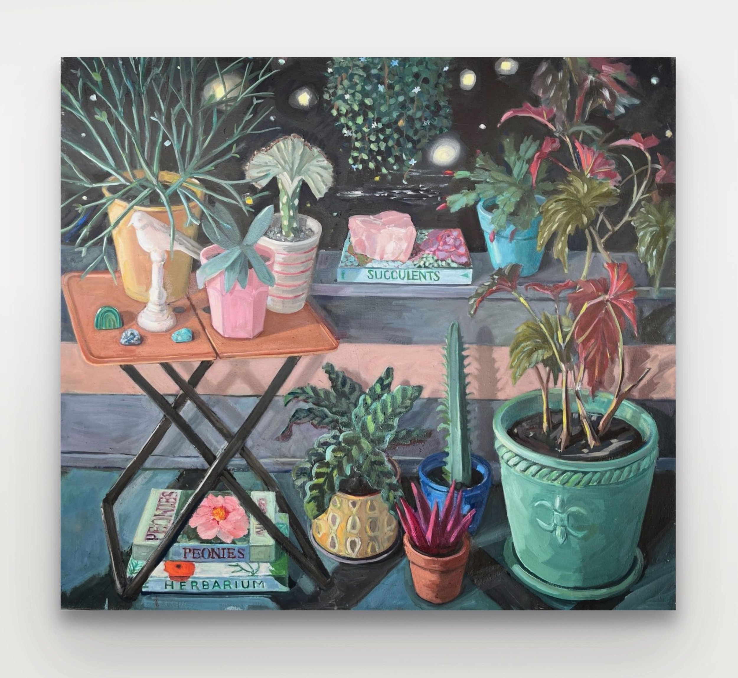 Night Shift, oil on canvas, 36 x 40 inches, 2018