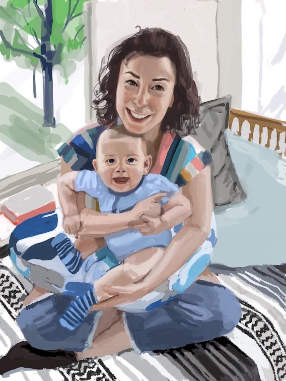 Britt & Lucien, iPad painting, 2020