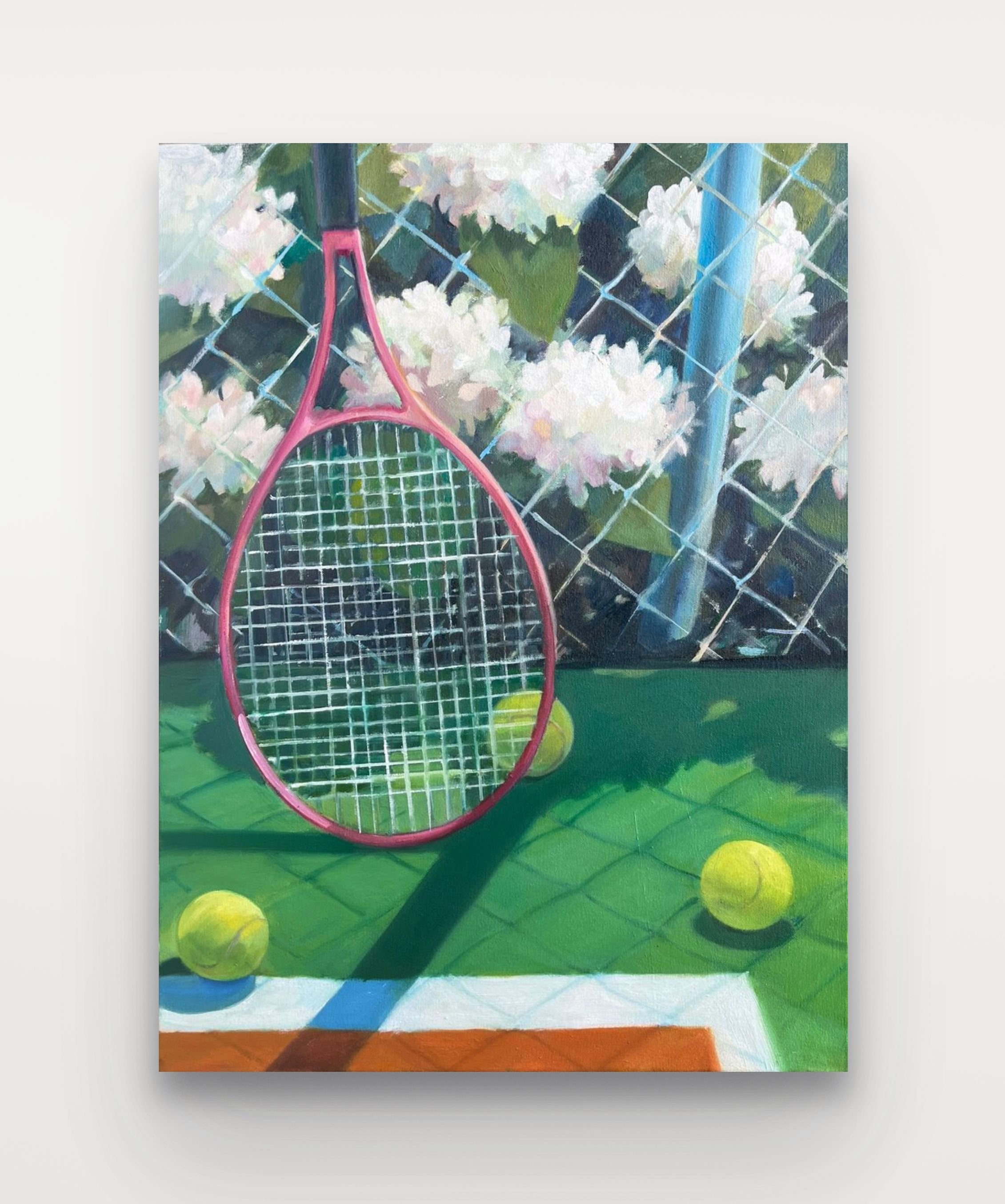 Tennis in the Park, oil on canvas, 24 x 18 inches, 2025