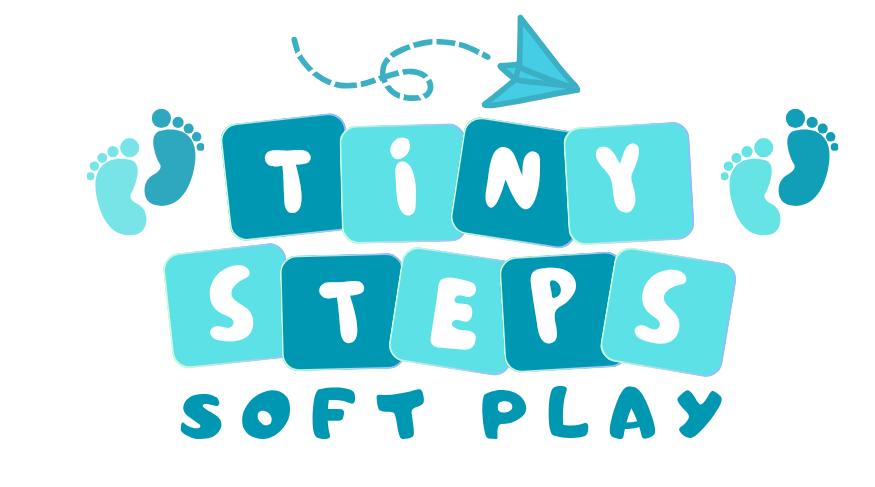 Illustration of building blocks with the words "Tiny Steps" and a small figurative character at the top.