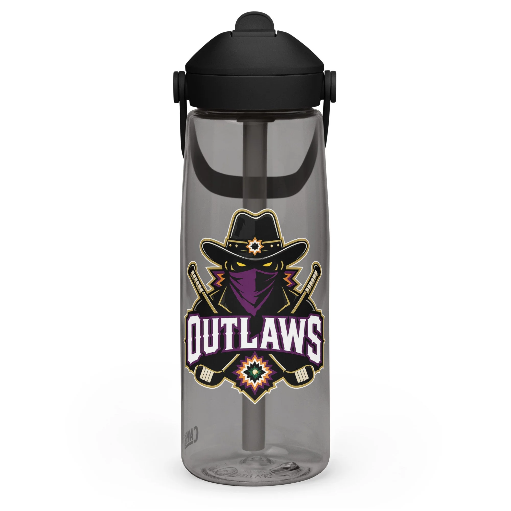 Logo Flip Straw Water Bottle