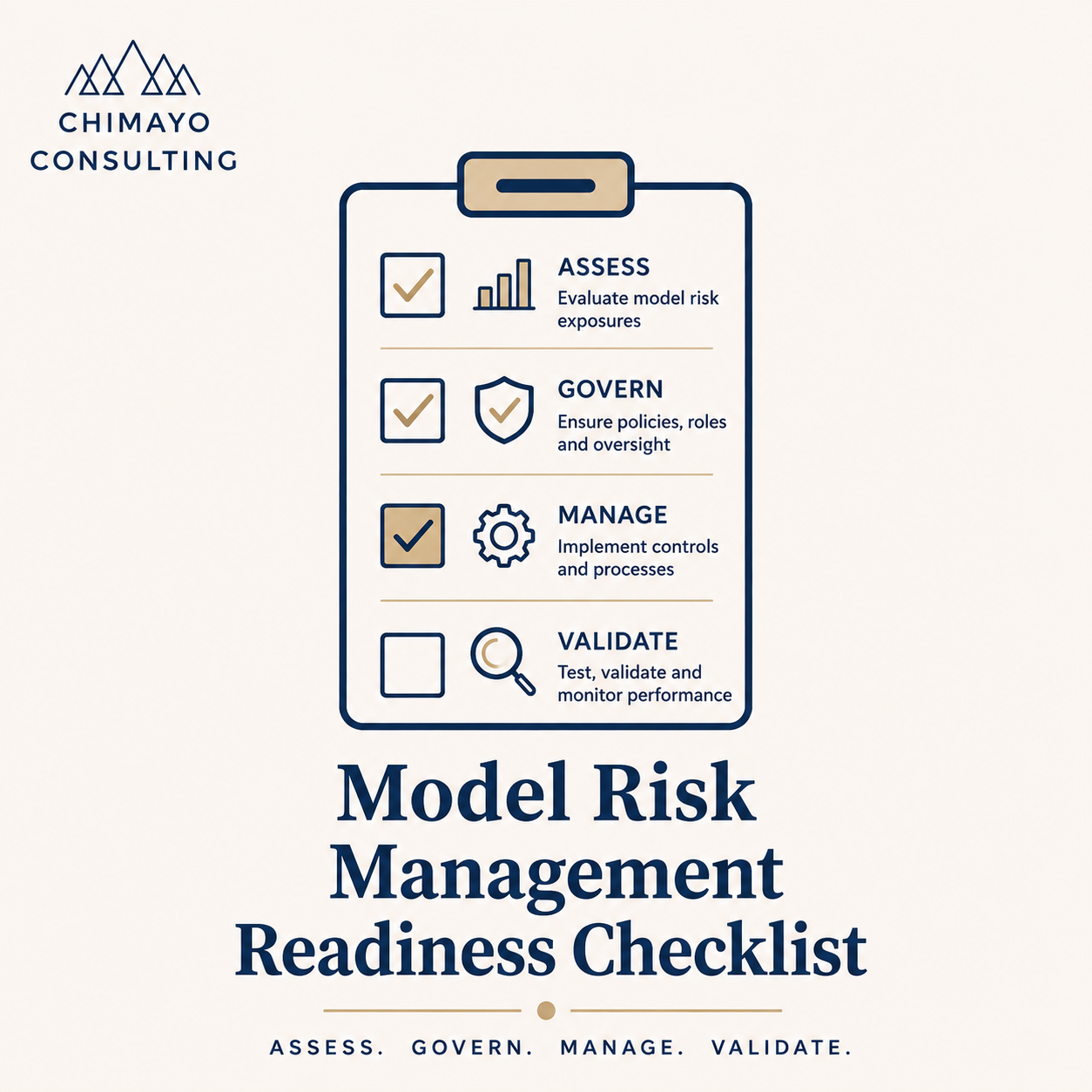 Model Risk Management Readiness Checklist