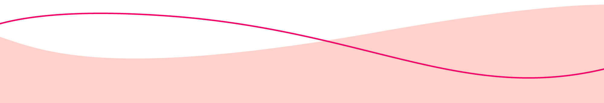 Abstract graphic with pink and light pink curved shapes and a pink wavy line.