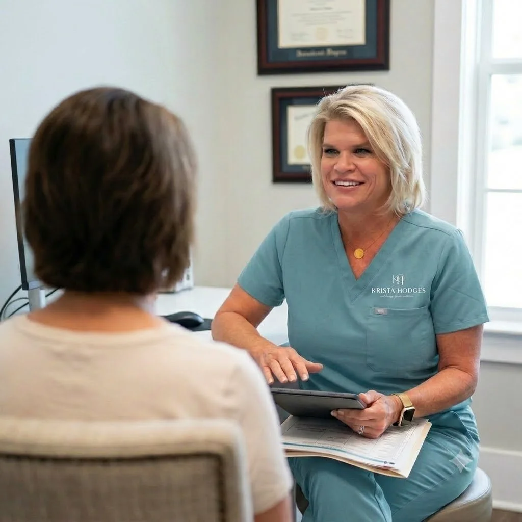 Wellness from Within founder Krista Hodges, PA-C, is a Knoxville-based physician assistant with 30 years of experience and a deep dedication to enhancing hormonal health and optimization to help patients live their best lives.
