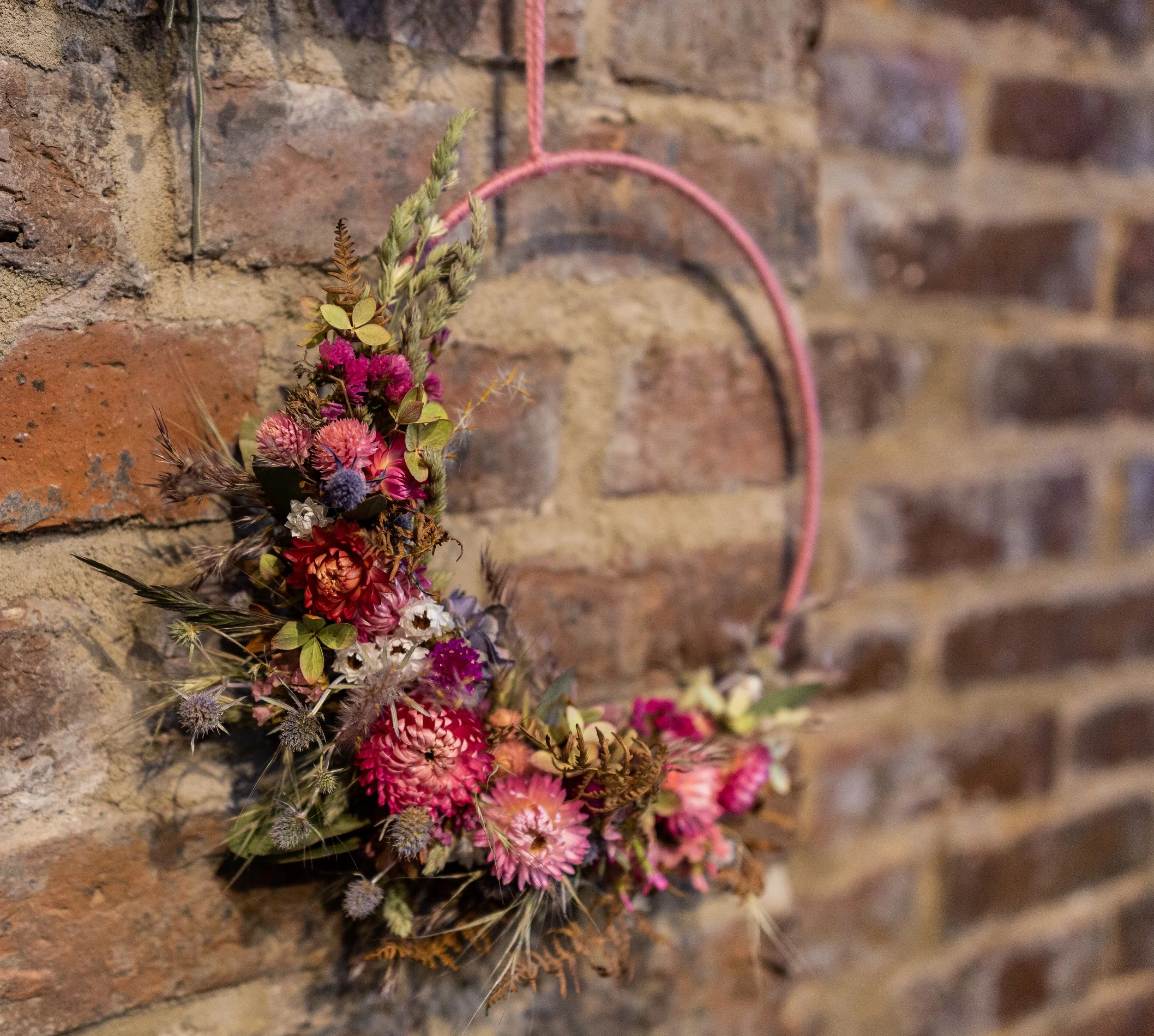 Flowerhoop mit Trockenblumen selber binden