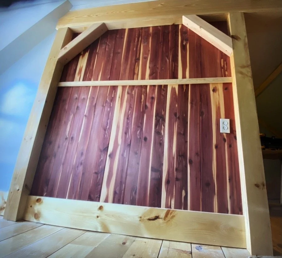 Custom Post and Beam with Red 
Cedar, Barton, VT, 2020