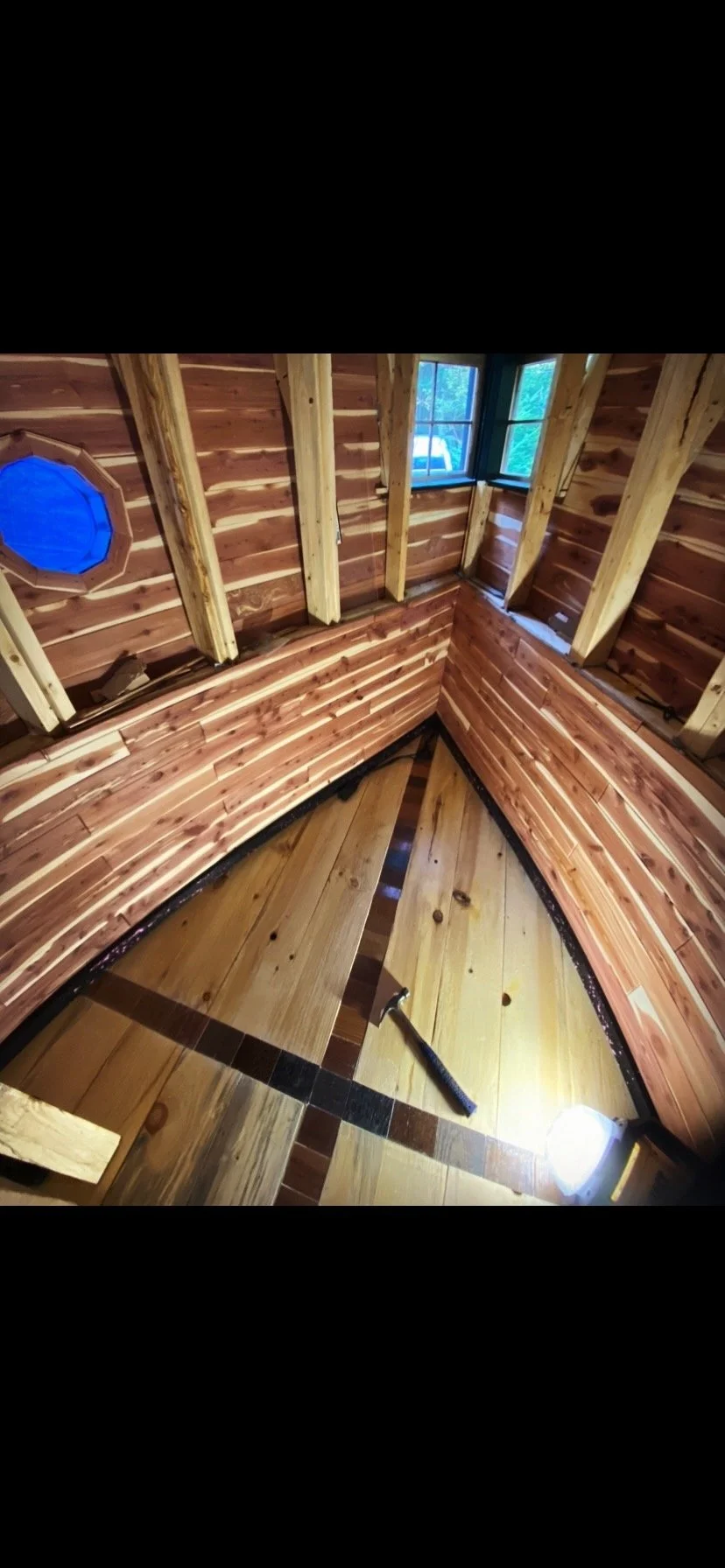 Interior Tiny Ship Home Build by Joe Hodge
