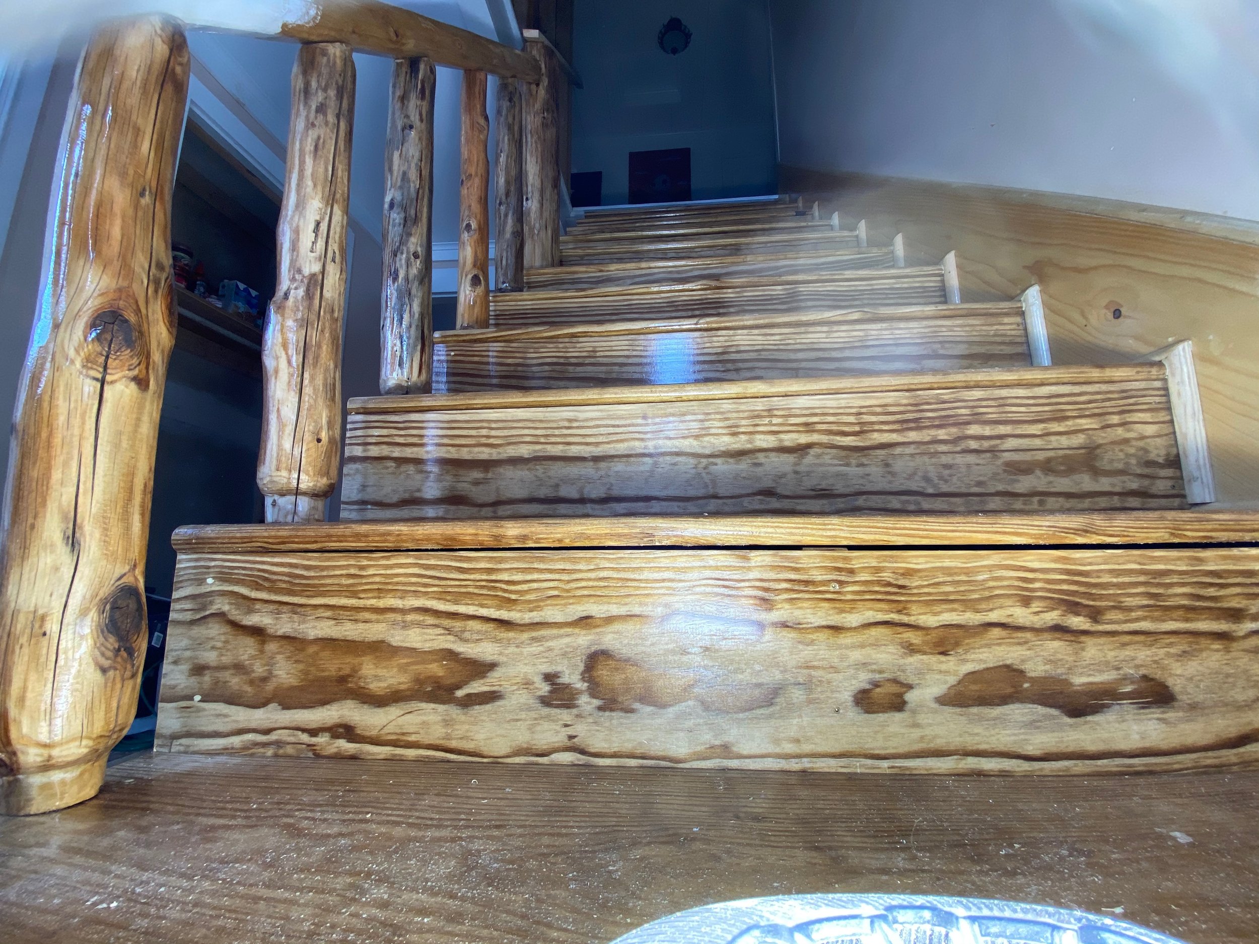 Custom Southern Yellow Pine Stairs, Barton VT, 2020