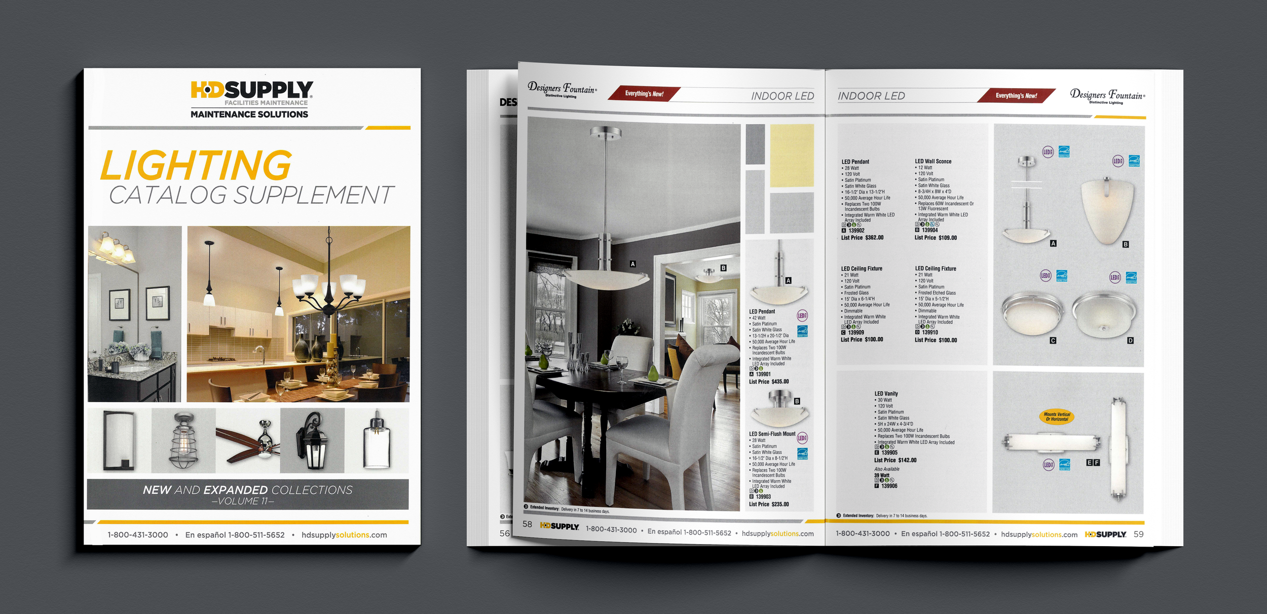 Confession: Before it became passé...I was doing Millennial Gray. I still think this looks pretty sharp though. It's the pops of yellow that save it for me. The structural block elements in the upper right corner of page 58 were not just a clever sol