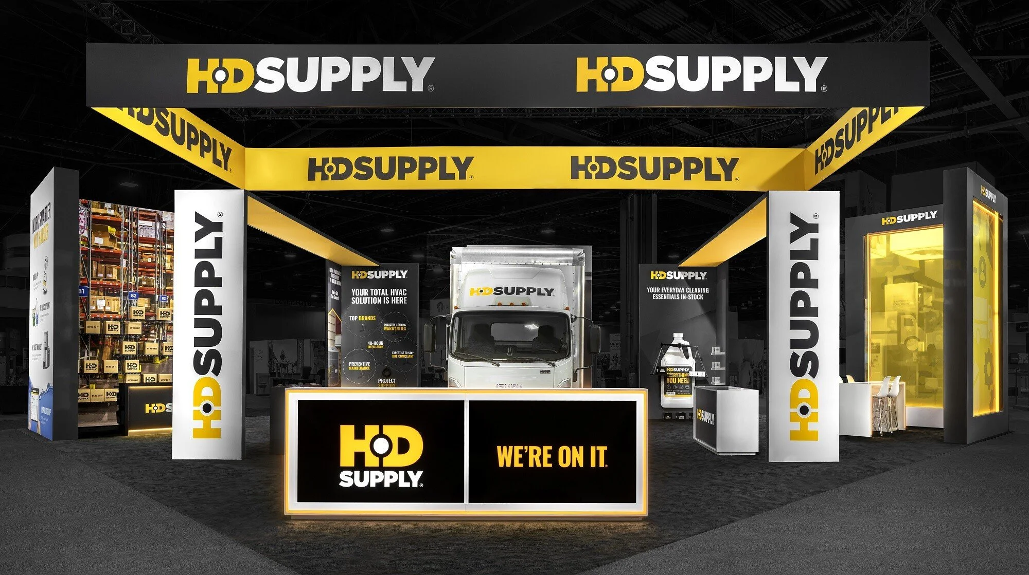 Print design, conference collateral, large-format signage, banners, booth graphics, backdrops, brand consistency
