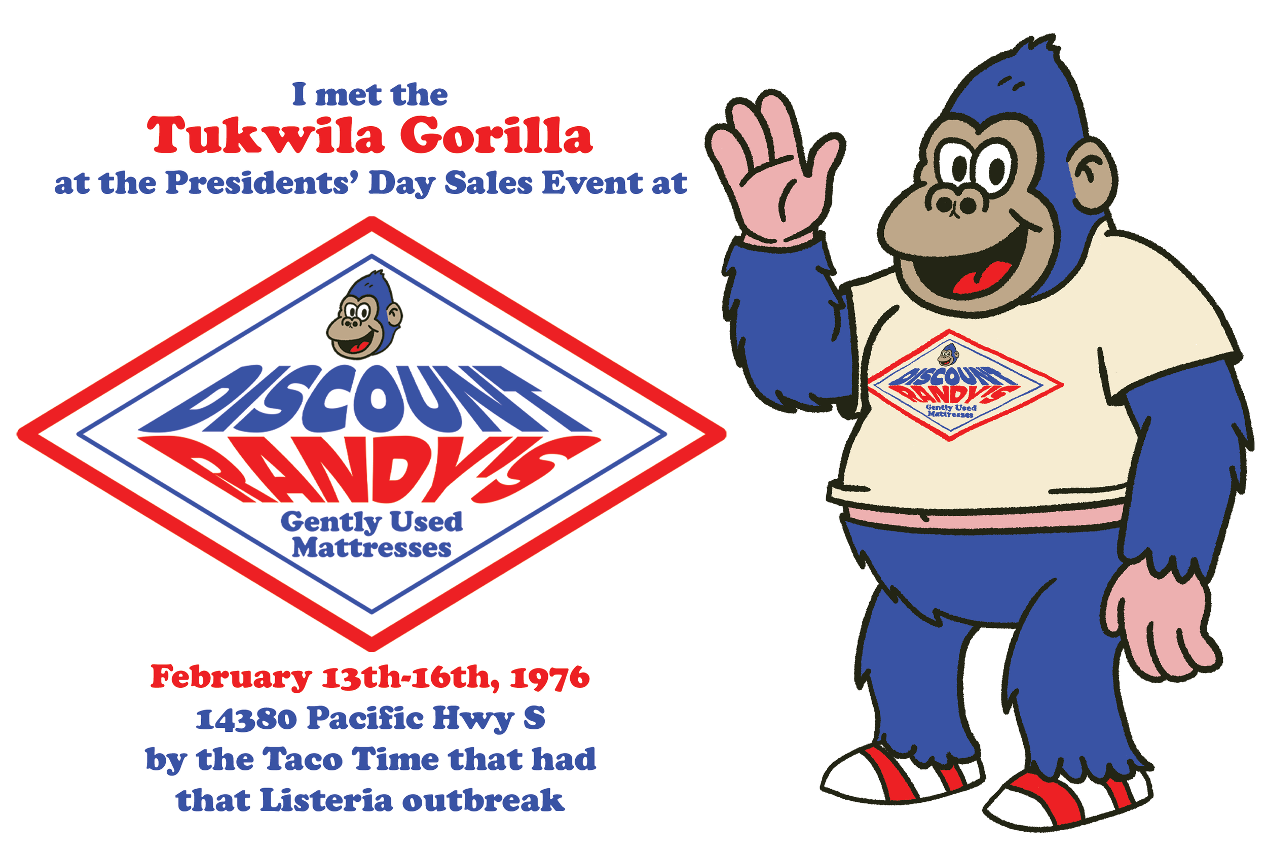 In an effort to retcon reality, I invented a local mascot for my sleepy little suburb. I drew inspiration from Schoolhouse Rock on this one. Cooper Black and an ugly, hard-to-read logo really sell 1970s for me. Please notice that the color of his han