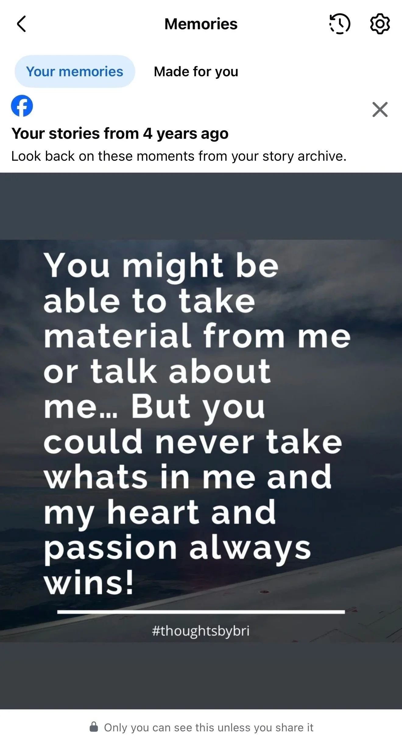 You Can Take the Things. You Can’t Take What’s in Me.