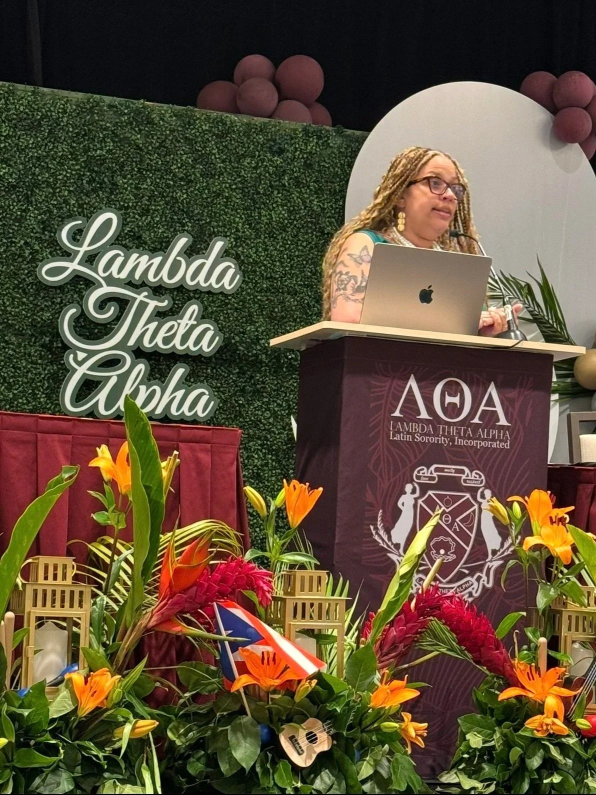 Me speaking at the LTA convention in 2025 that took place in Puerto Rico