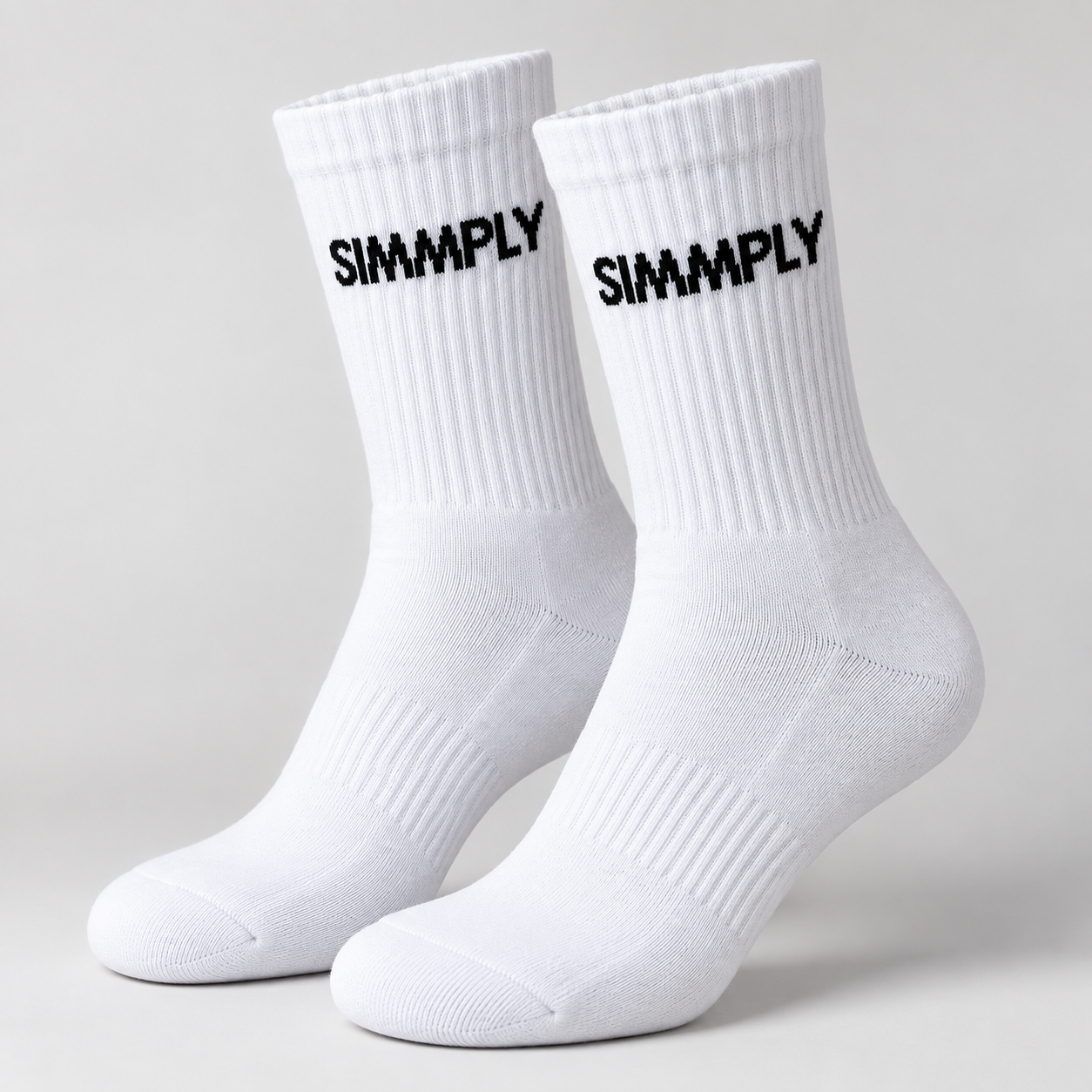 SIMMPLY White Crew Socks