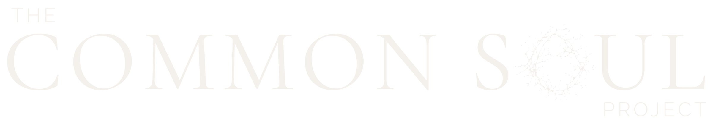 Logo with text 'The Common Soul Project' and a circular graphic resembling a neural network or mind map.