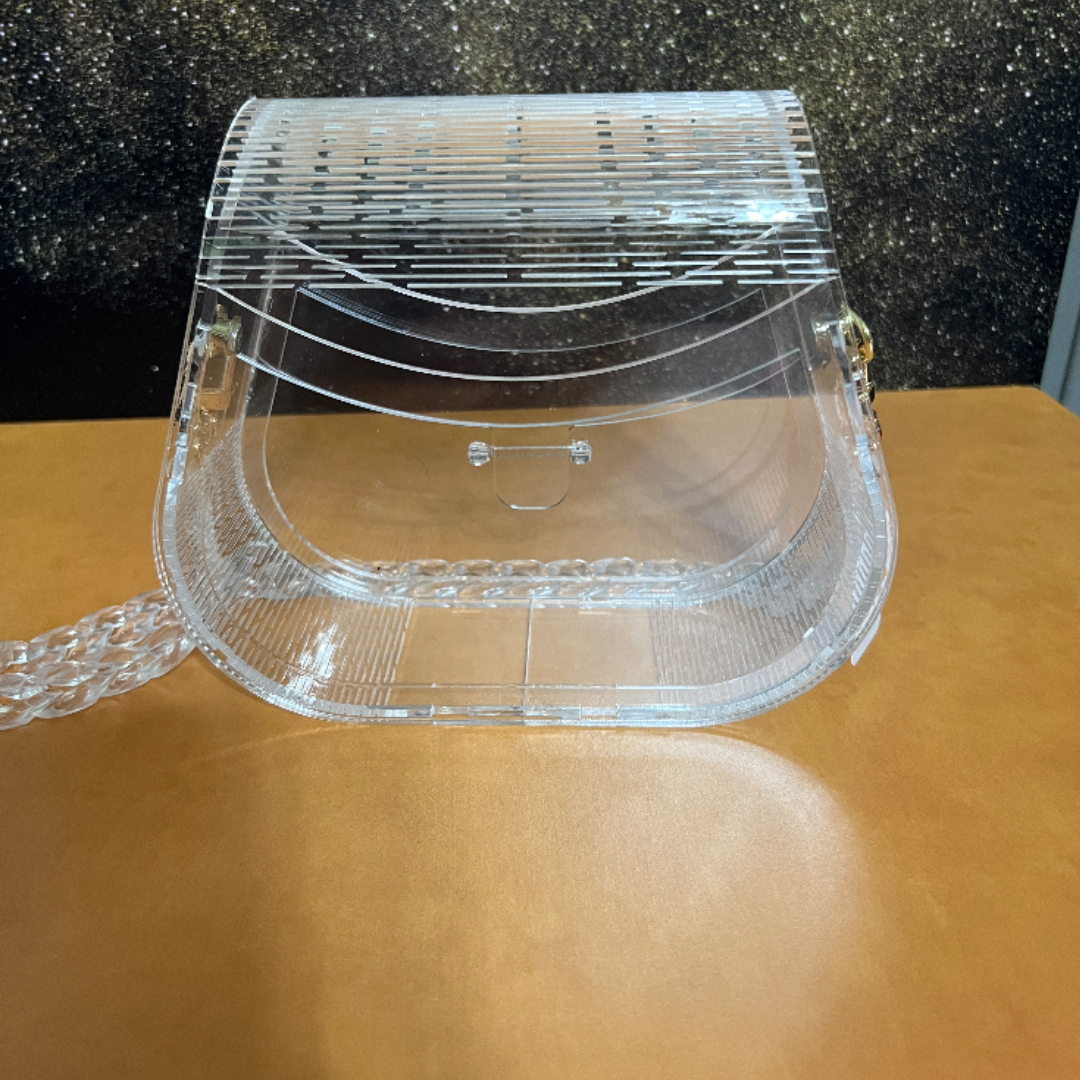 Special Occasion Purse - Sporran Style - Clear Acrylic