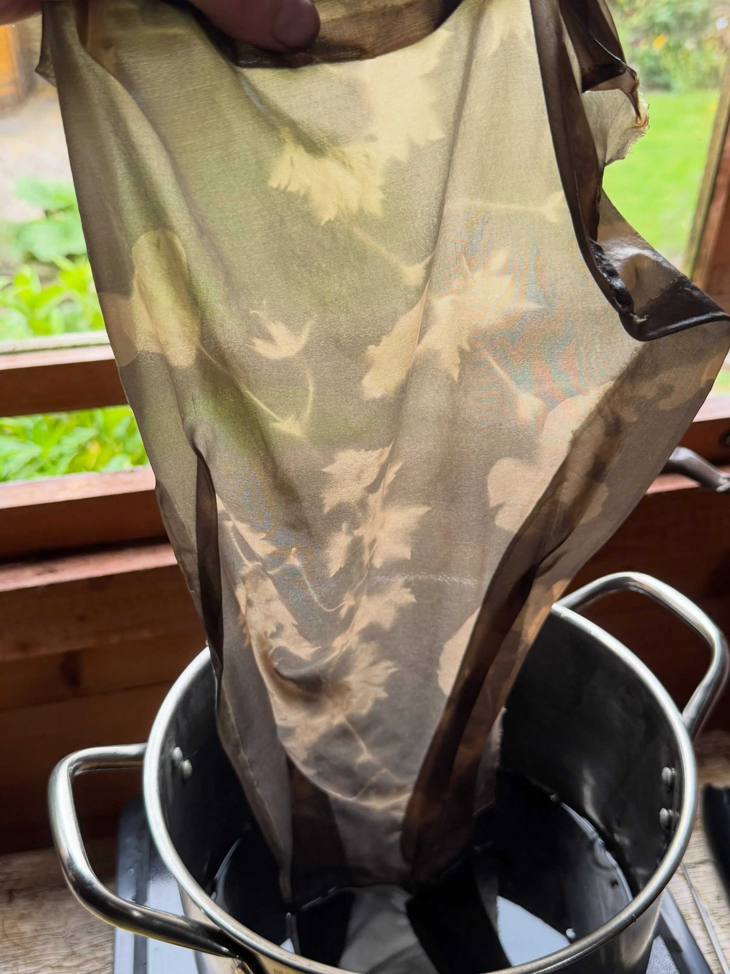Cyanotype Toning ~ Geranium &amp; Oak Gall on silk on images 1 &amp; 2

I have been trying something different. Following along with @naturaldyersacademy wonderful course by @ashleighellis_natureartist . It&rsquo;s true to say I am not generally a &l