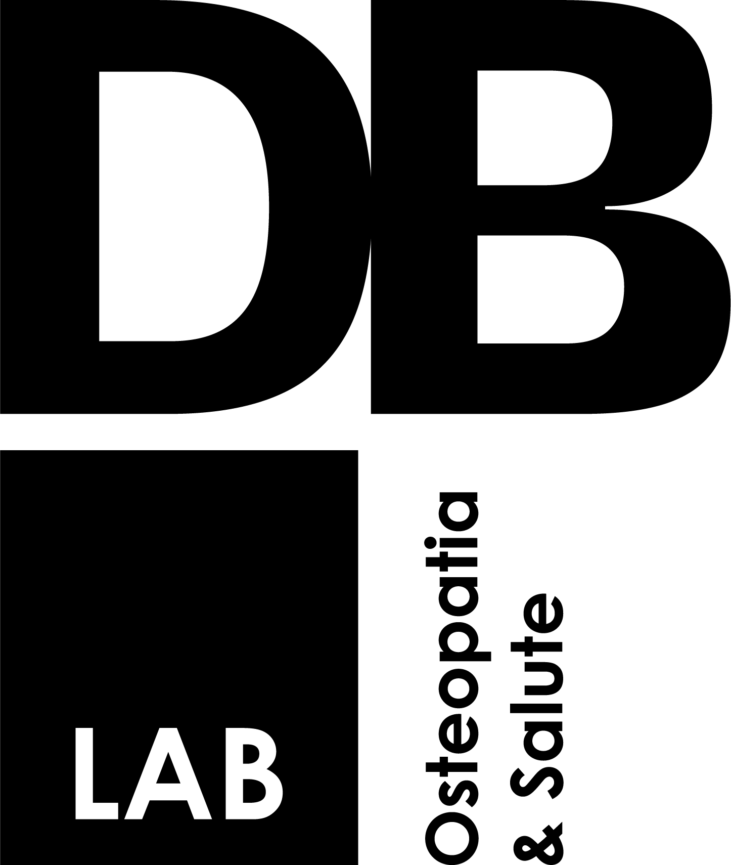 Black and white graphic with large bold text reading 'DIB LAB' and smaller text underneath that says 'anteroposterior adult respiration &'. The design is divided into black and white sections with contrasting text colors.