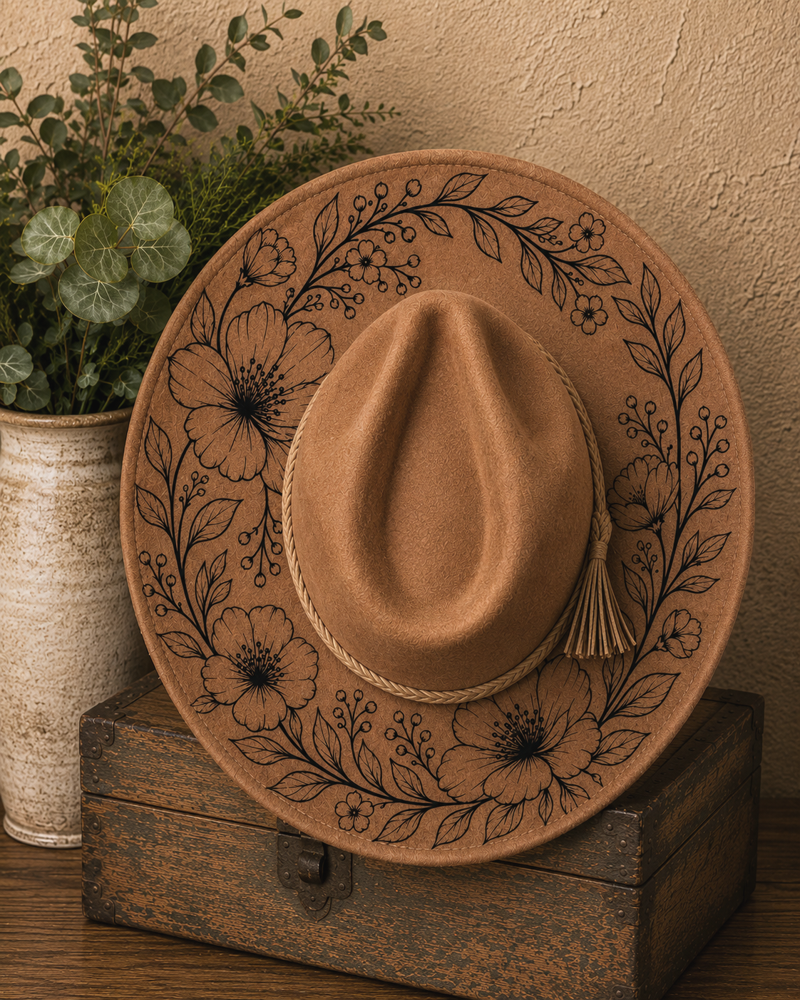 Bulk Laser Engraved Hats for Painting Parties -4 Hats Included