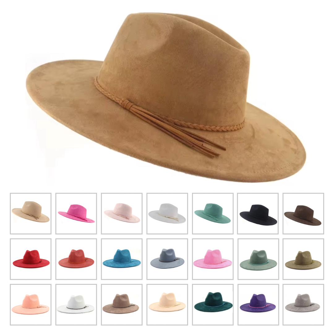 Blank Flat Wide Brim Hats - Wholesale Pricing