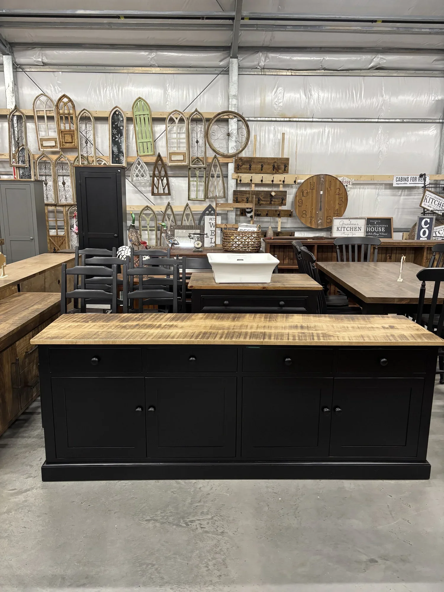 Solid maple 4 door/4 drawer sideboard