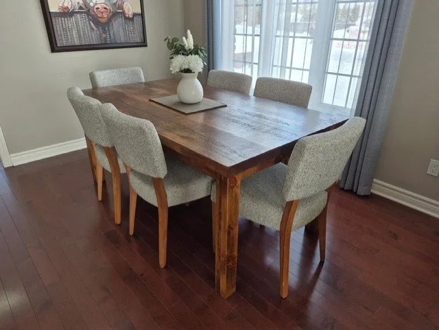 Square all stained thick top with square legs