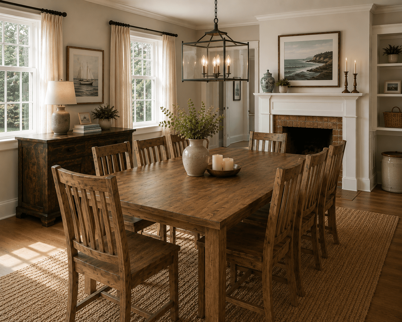 Tapered all stained Solid maple sleek Collection harvest table