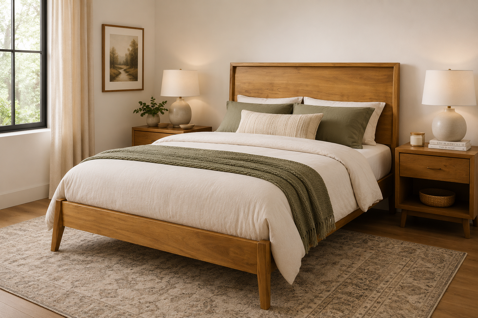 Solid modern Maple bed