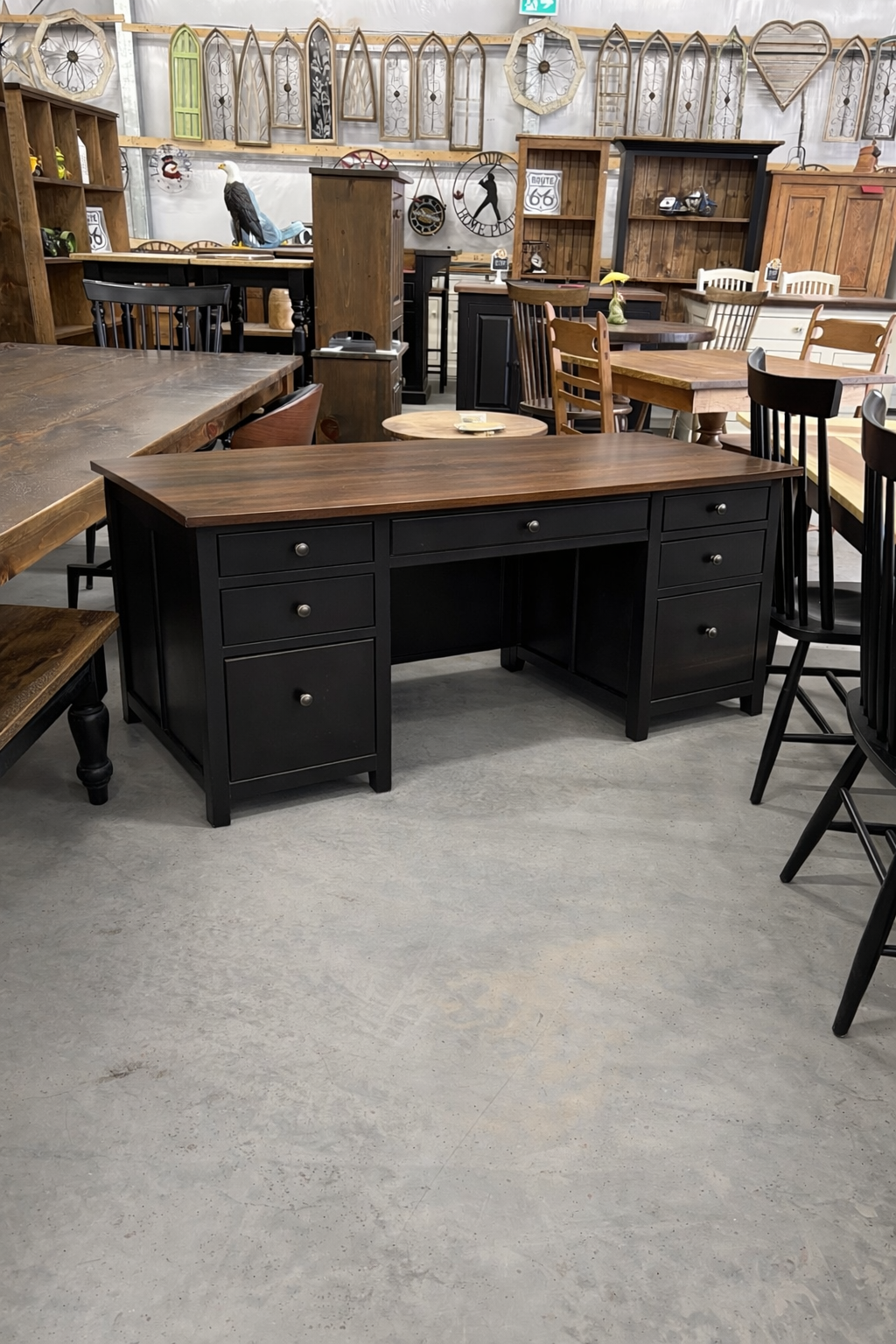 6 foot solid maple desk