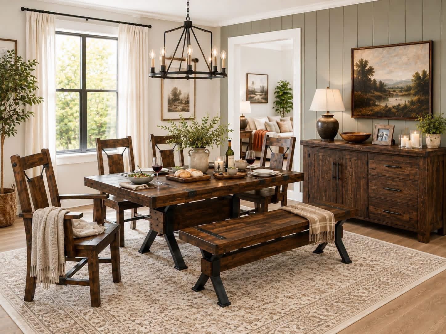 The iron wood table