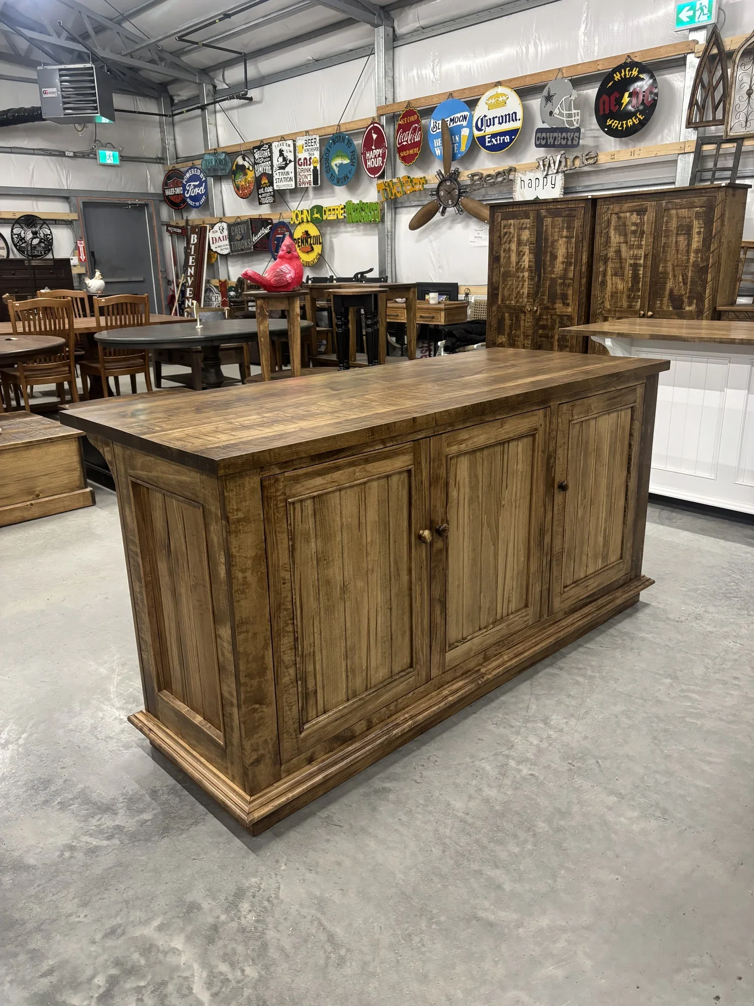New Sleek Collection 3 door solid maple kitchen island