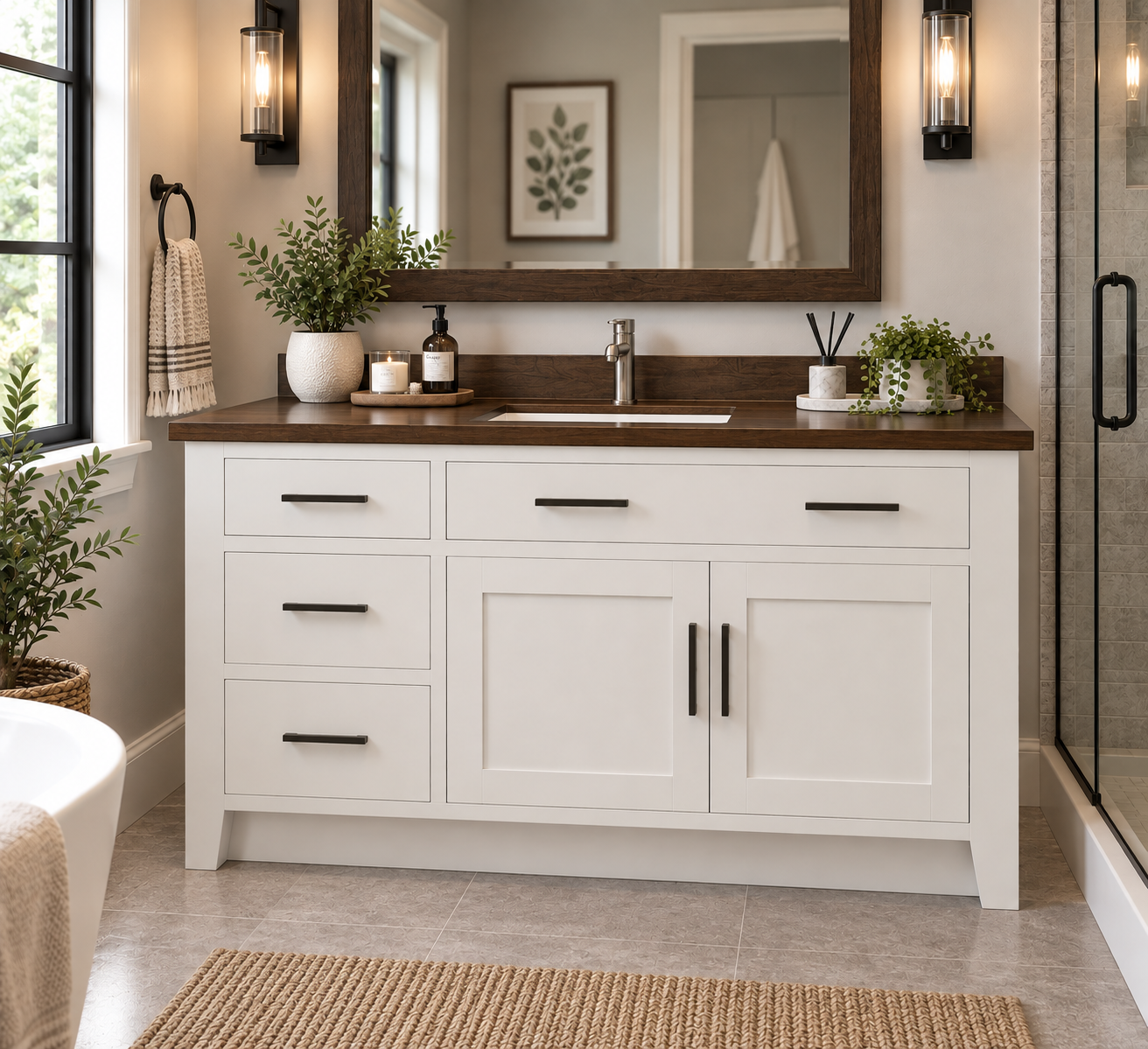 5 drawer 2 door Custom vanity
