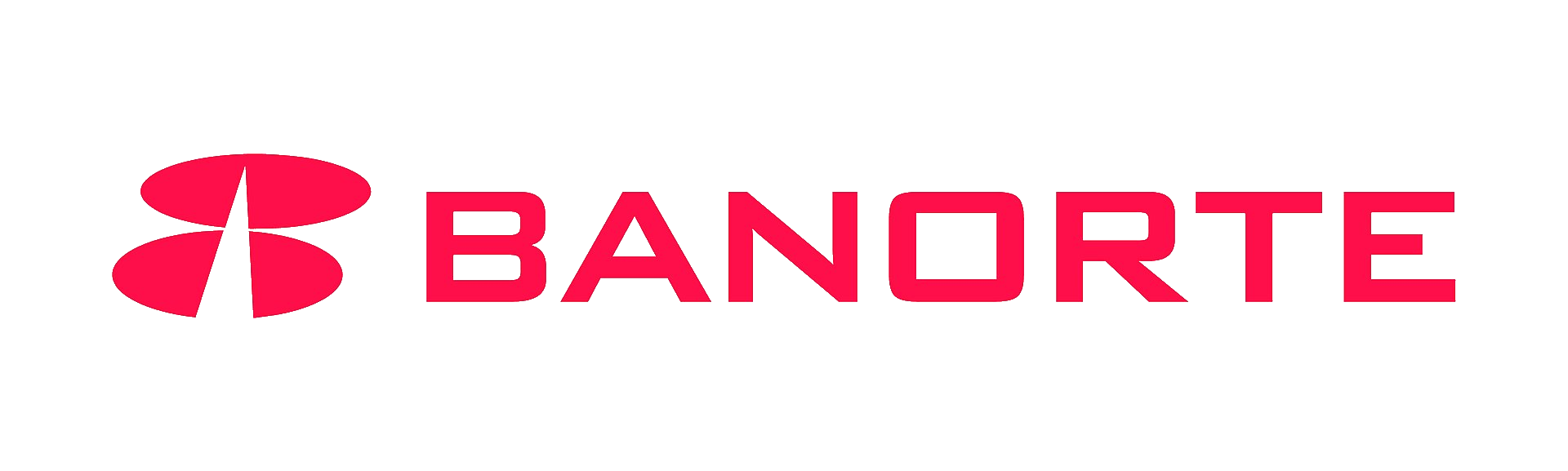 Logo featuring a stylized red ibex alongside the text 'BANORTE' in pink capital letters.