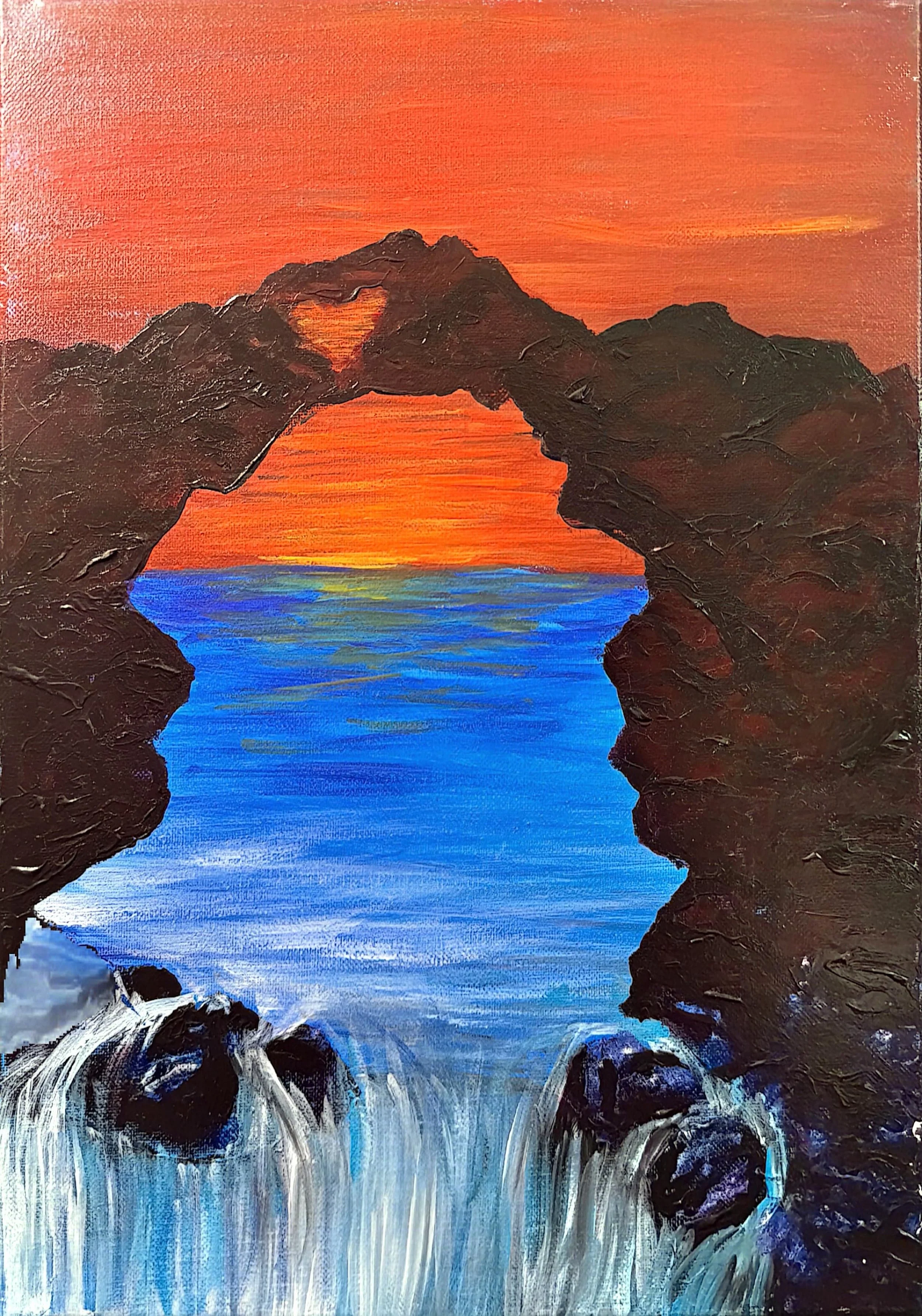Heart of the Falls — Acrylic Painting