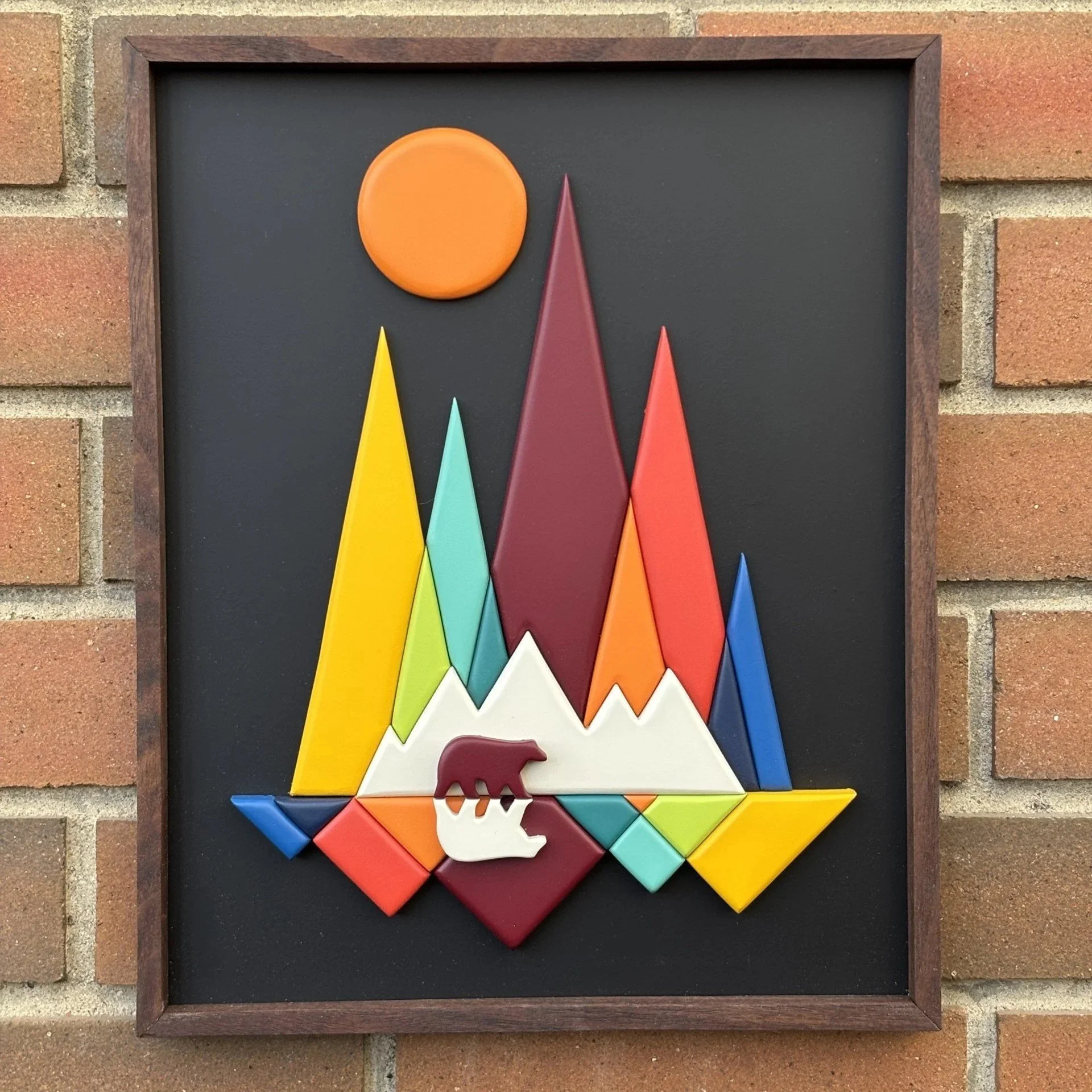 Geometric Mountain Wall Art