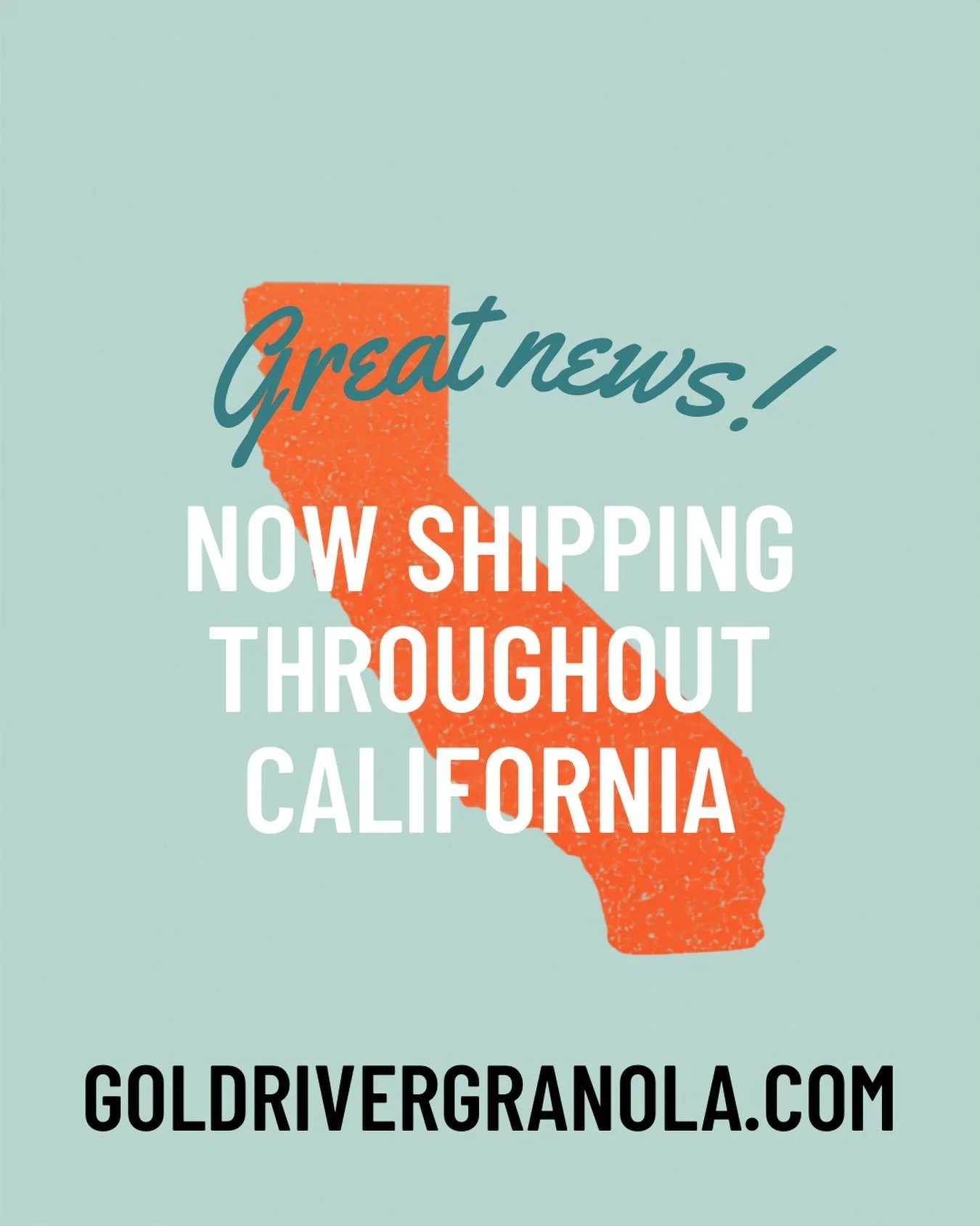 Gold River Granola is now available in the entire state of California! 
Go to goldrivergranola.com to order 😋

#smallbatch #granola