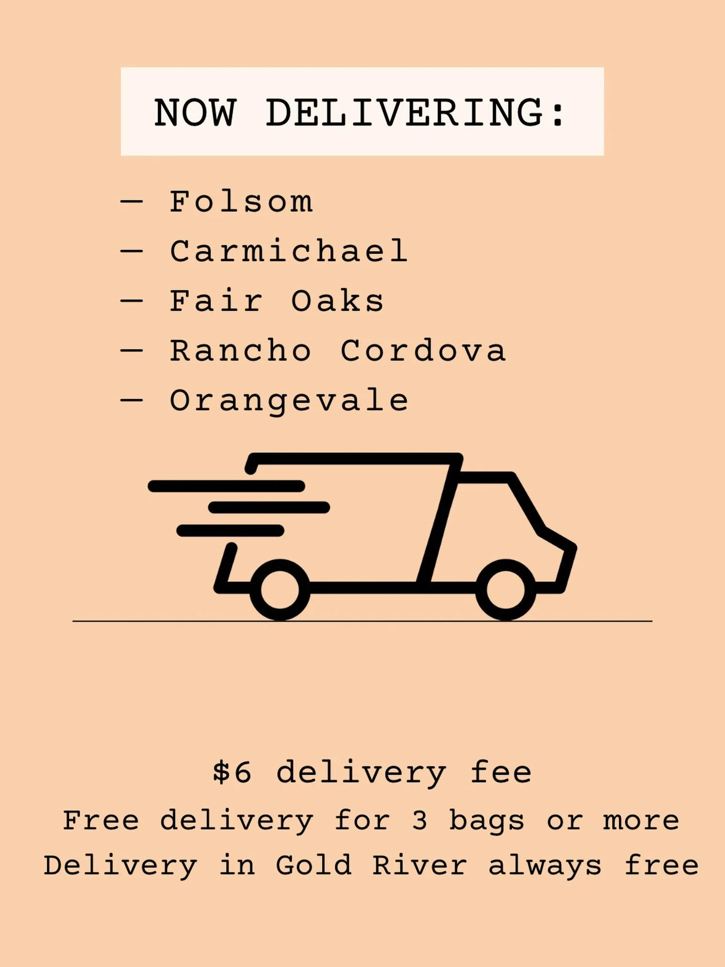 🚚 Big news! Gold River Granola is now delivering beyond Gold River!

I&rsquo;m so excited to make it easier for even more neighbors to enjoy fresh, homemade granola delivered right to their door.

✨ Now delivering to:
&bull; Folsom
&bull; Carmichael