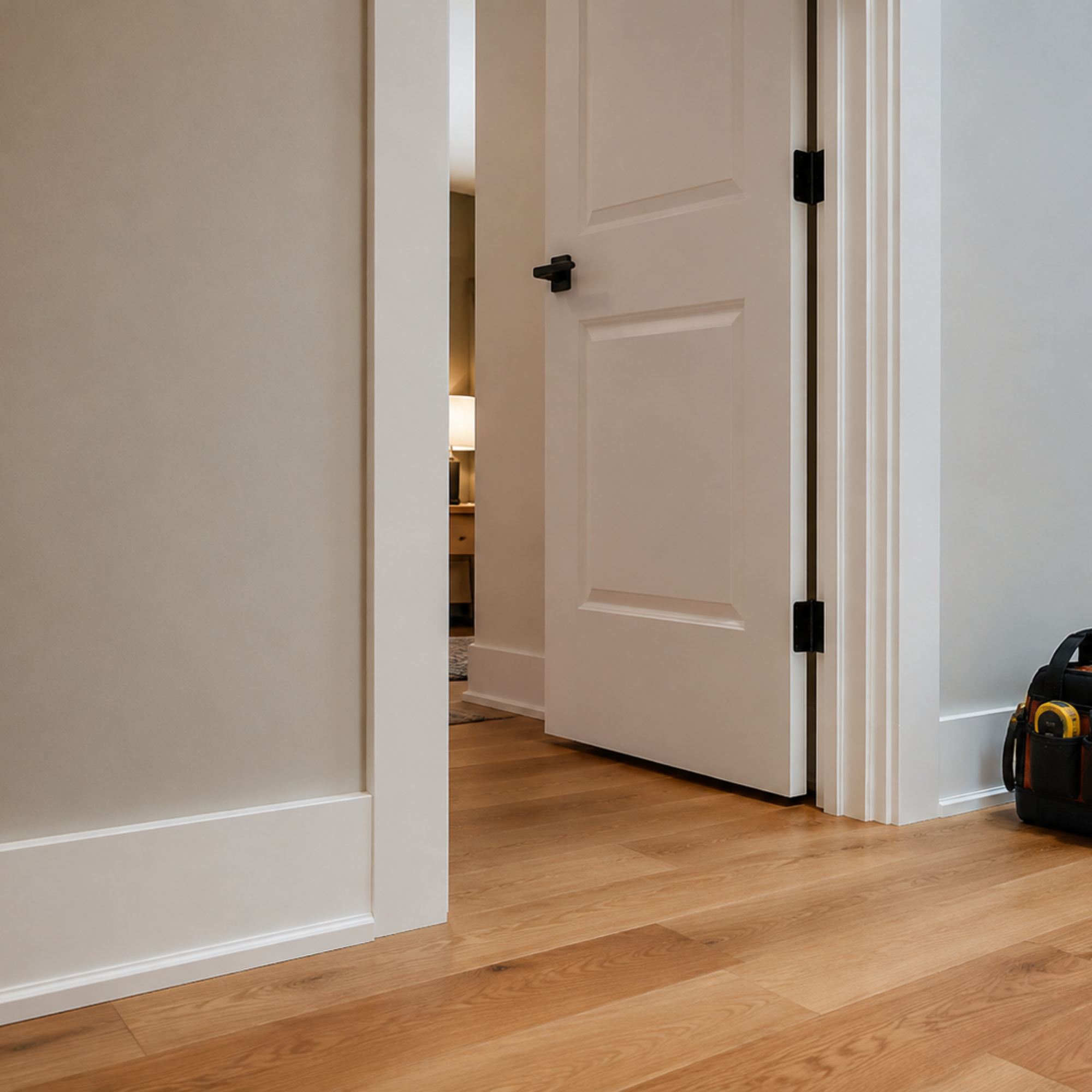 new baseboards and door hardware in grande prairie