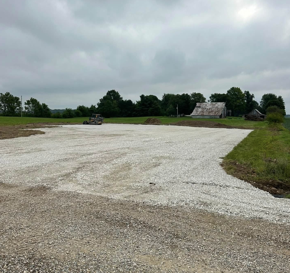 On Grade LLC finish grading and property leveling project in Avon, IN
