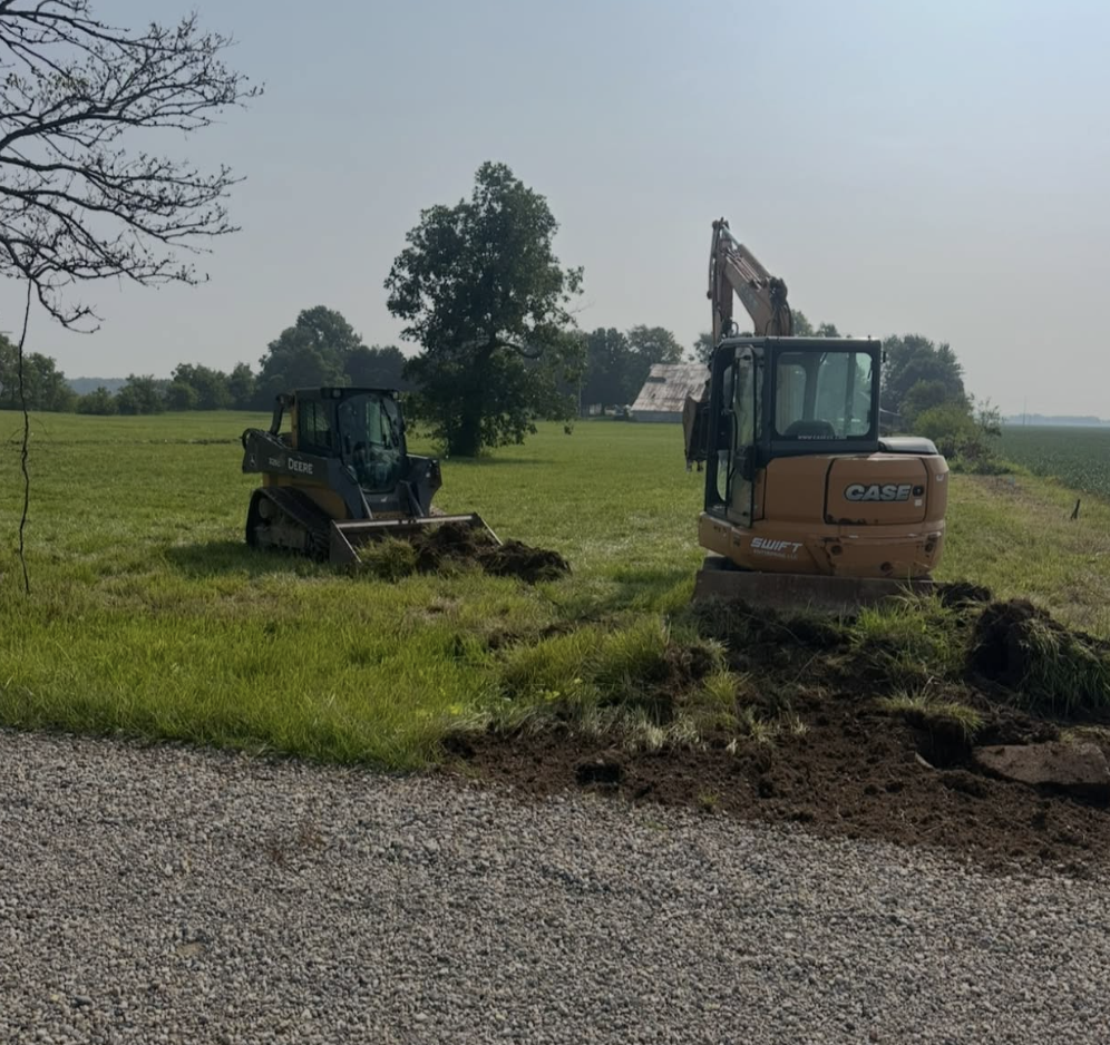 Residential excavation contractor completing site work in Plainfield, Indiana