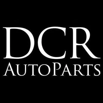 Logo for DCR Auto Parts with black background and white text.