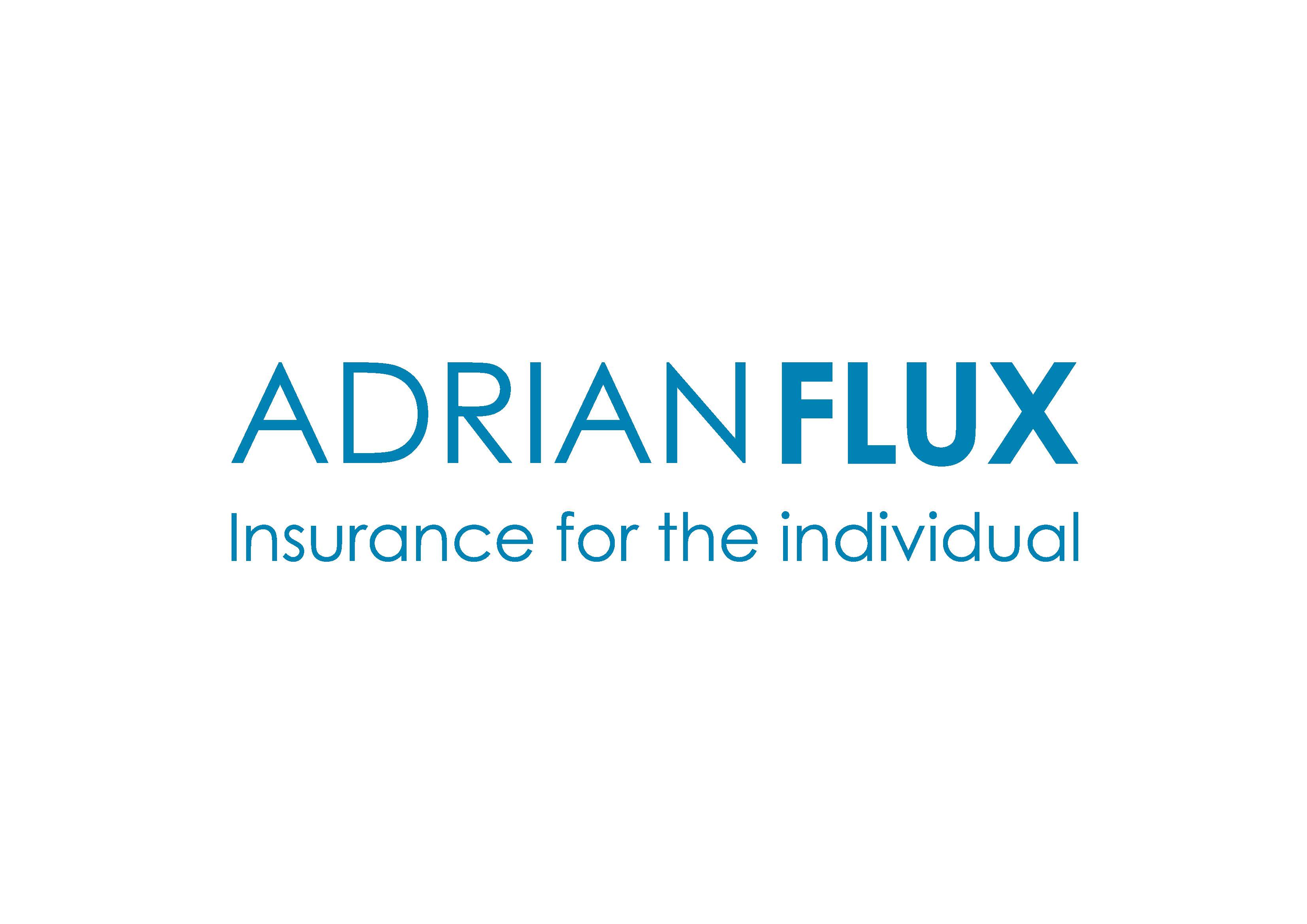Logo of Adranflux with the tagline "Insurance for the individual" in blue text on a white background.