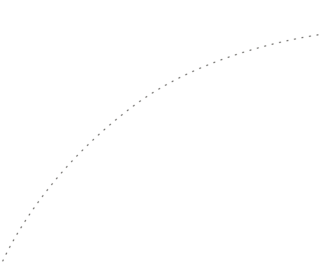 A curved, dotted line suggesting a path to be taken.