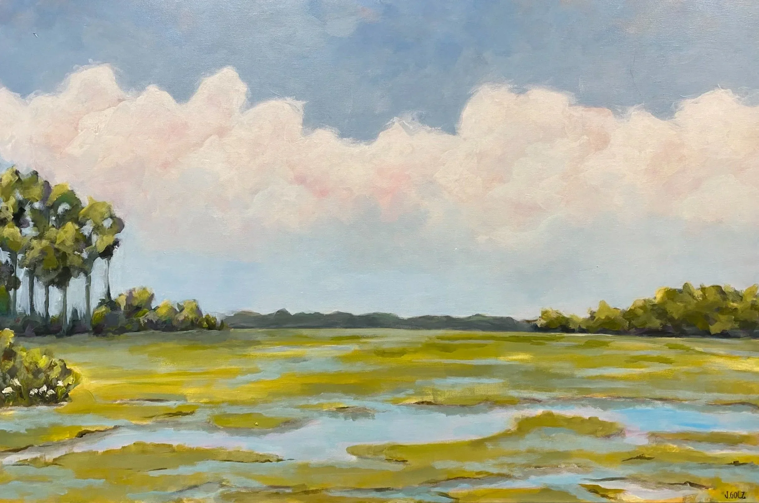 "Fluffy Sky" 24x36"